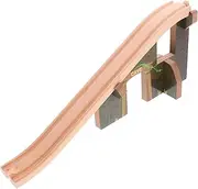 Toys Wooden Railway Track Bridge for Boys and Girls Educational Train Track Set for Child Playtime