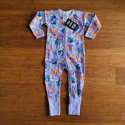 Bonds Baby Disney Finding Nemo Marlin Dory Purple Zip Wondersuit Size 1 BNWT