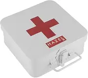 HAZEL Square Medical First Aid Kit Emergency Medicine Storage Box, White