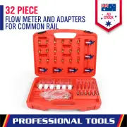 Diesel Injector Tester Fuel Flow Meter Kit Common Rail Adaptor Testing Adapter