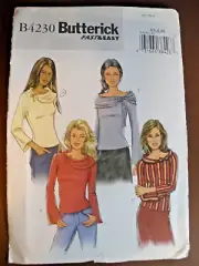 Butterick 4230 Pullover Stretch Knit Top w/Variations Pattern Sz 6-14 Uncut