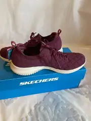 Skechers Womens Ultra Flex Soft Classic 149428 Burg Casual Shoes Sneakers Size 8
