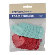 NEW Crafter's Choice Crafters Choice Hearts Glitter Foam Stickers By Spotlight