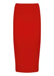 Victoria Beckham VB Body Stretch-knit Midi Skirt - Red - 6 6