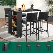 Livsip Outdoor Furniture Bar Table and Chairs Dining Chairs Wicker Patio Set