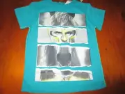Boys Pumpkin Patch short sleeve tee with print Size 1 & 2 Deep Peacock