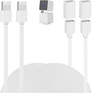 UYODM 2PACK USB Extension Cable Compatible with WYZE Cam V3/V4/V2,Wyze Cam OG, WYZE Cam Pan V3/V3 Pro/ V2, 20Ft/6M IPX7 Waterproof Extension Charging Cable Power Your WYZE Cam Continuously - White