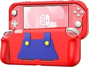 Kenobee Silicone Case Compatible with Nintendo Switch Lite 2019, Soft Lightweight Ergonomic Grip Protective Cover with Shock-Absorption and Anti-Scratch Design for Switch Lite Console, Red, Mario Red, Compatible,Unique