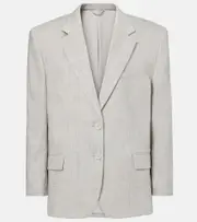 [Magda Butrym] Magda Butrym Oversized linen and wool blazer AU 14 grey