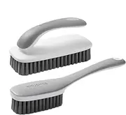 [Generic] Laundry Stain Brush | 2X Clothes Washing Brush | Portable Bathroom Cleaning Tool with Ergonomic Grip, Multi-Purpose Household Supplies for Fabric