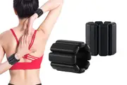 1 Pair of Adjustable Wrist Ankle Weights Unisex Strength Training-Black