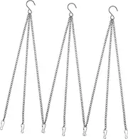 MINAOLULUS 3pcs Flower Basket Hanging Chains Durable Plant Pot Chains with Hook for Garden Decor Versatile for Flower Baskets Birdcages