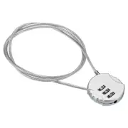 Small Combination Lock 31.4 Inch, 1 Pack 3 Digit Padlock for Locker, Silver Tone