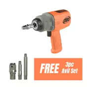 Ingersoll Rand 2236QTIMAX-O 1/2" & 3/4” Dr Impact Hi-Viz ORANGE + 3pc Anvil Set