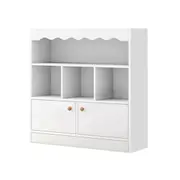 Foret Bookshelf Bookcase For Kids Display Rack Organiser Cabinet Shelves 2-Tier White