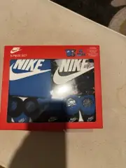 Nike 5 Piece Set Baby Newborn Boy 0-6 Months Blue/Tide Die Black New. Box Damage