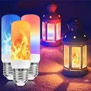 LED Fire Flame Bulb Lights 4 Modes Dynamic Flickering Effect Lamp Gravity Sensor for Indoor Outdoor Home Party Decoration 1/4pcs