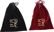 DRESSOOS 6pcs Portable Hair Dryer Drawstring Storage Bag Pouch for Travel Home Hair Dryer Covers for Personal Items Makeup Organization