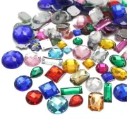 1000 Mixed Color Flatback Acrylic Sewing Rhinestone Assorted Sew on Diamante Gem