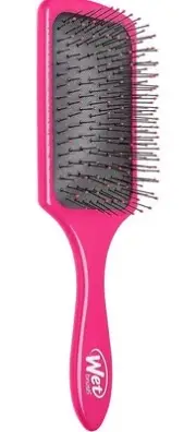 Wet Brush Paddle Detangler Hair Brush For Thick, Coarse Long Hair - Hot Pink