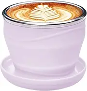 Foldable Travel Cups, Coffee Mug, 2.99x2.87 inches Lightweight 180ml Portable Space-Saving, Silicone Water Cup for Outdoor Camping, Hiking Backpacking, Home, Kitchen