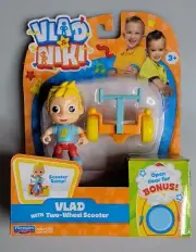 NIP Vlad & Niki- VLAD WITH TWO-WHEEL SCOOTER Figure Set w/ Bonus Door to Open