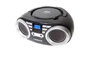 Lenoxx Black Portable Boombox CD CD-R CD-RW Player Speaker FM radio Aux in 3.5mm