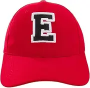 [4sold] Kids Casual Cotton Baseball Cap Alphabet A-Z Red Caps Black Letter Snap Back Hat Hats Snapback