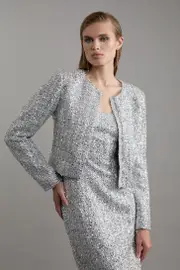 Sequin Boucle Tailored Jacket