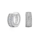 Blue CZ Cartilage Ear Cuffs Clip Wrap Helix Earrings Sterling Silver