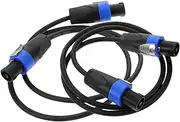 MUELODSIC Speaker Cable 2pcs Pure Copper 4 Wire for Car Microphone Switch Cables Speakers Stage Setups