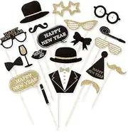 WIDMANN Photo Booth New Year's Eve Accessories 20 Pcs In Window Box