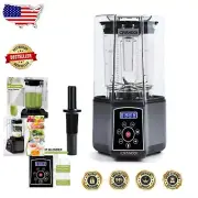 Quiet Touchscreen Blender: 80oz Heavy Duty Smoothie Maker with Self-Cleaning