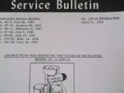 Sunbeam Mixmaster Service Bulletin Models 10, 11, & 12 / Repair, Troubleshooting