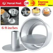 6/8inch Cake Mold 2in1 Hollow Cake Round Pastry Baking Tin Pan Removable Bottom