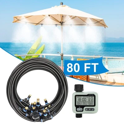 Misting Cooling System,Outside Water Misters for Outdoor Patio,80Ft(24M),Back...