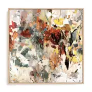 Artey | Peeking Through - Framed Canvas - Natural Frame - 120 x 120cm