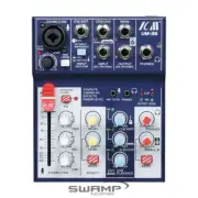 ICM UM-36 4-Channel Mini Mixing Console USB Recording Interface Podcasting