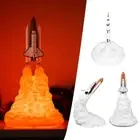 3D Print LED Night Light Space Shuttle Rocket Night Lamp USB Mood A7Q0