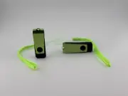 2GB Flash Drive 2 Pack, USB 2.0 Thumb Drives 360 Rotate Neon Green Lanyard