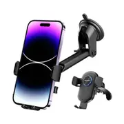 Vention KCVB0 One Touch Clamping Car Phone Mount With Suction Cup Black Square Type [KCVB0]