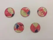 BUTTONS. JAPANESE MADE & DESIGN X 5. 30 mm DIAMETER