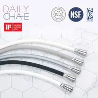 在飛比找momo購物網優惠-【韓國 DailyCha-E】抗汙防纏繞水管 2M 耀光銀