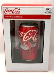 Kurt Adler "Santa Coke Can" Coca-Cola Christmas Ornament CVS New in Package
