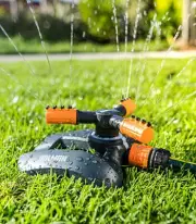 Holman 3-Arm Rotating Garden Sprinkler HD Weighted Base Sprinkler Lawn Sprayer