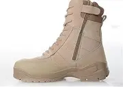 [RICHOLV] Winter Desert Boots Men's Wearable Breathable Combat Shoe Men Travel Boots Military Boot