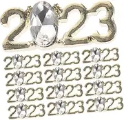 CORHAD 30pcs 2023 2023 Accessories Nail Art 2023 Charms Phone Cover Ornament 2023 New Year Decor Christmas Jewelry Making Supplies 2022 Charms Light Luxury Alloy Crafts