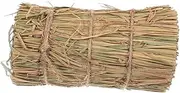 DECOMELODY Small Straw Block Decorative Stool for Rustic Decor DIY Table Outdoor Scene Decor Compact Autumn Style Accent