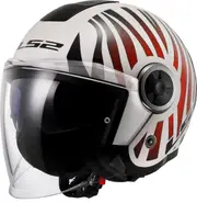 LS2 OF620 Classy Cool, open face helmet , color: White/Black/Red , size: XS