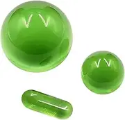 Kuskins 3 Pcs Premium Quartz Glass Beads for Jewelry Making, Terp Pearls Dab Accessories, High Heat Resistant Crystal Balls, Artificial Gemstones for Crafts, DIY & Aromatherapy, Green